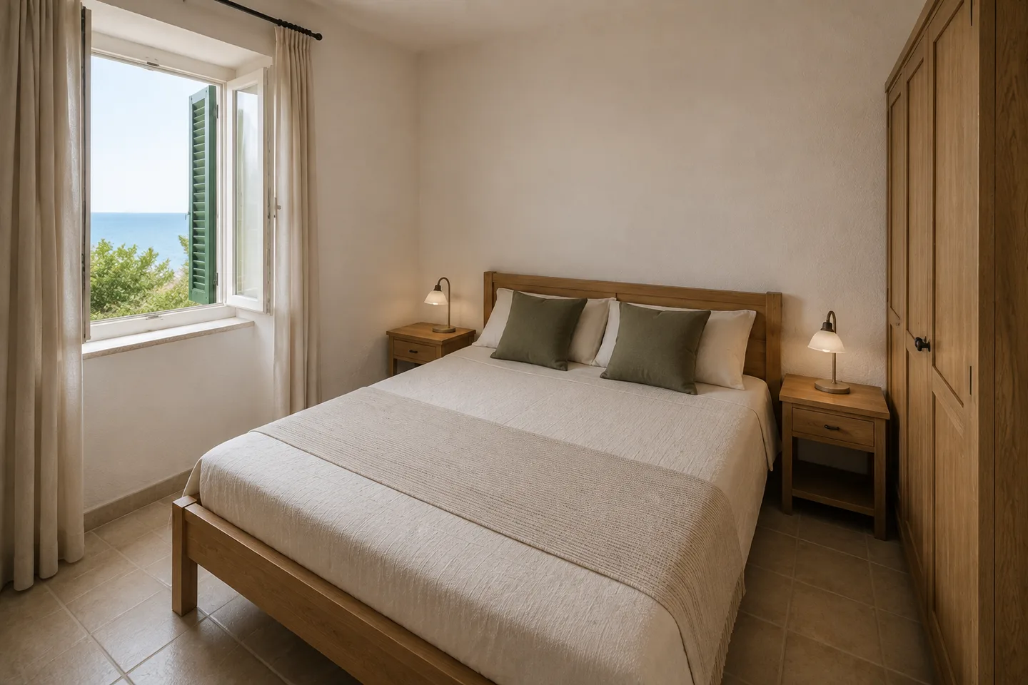 Spavaća soba izmišljenog apartmana Maslina