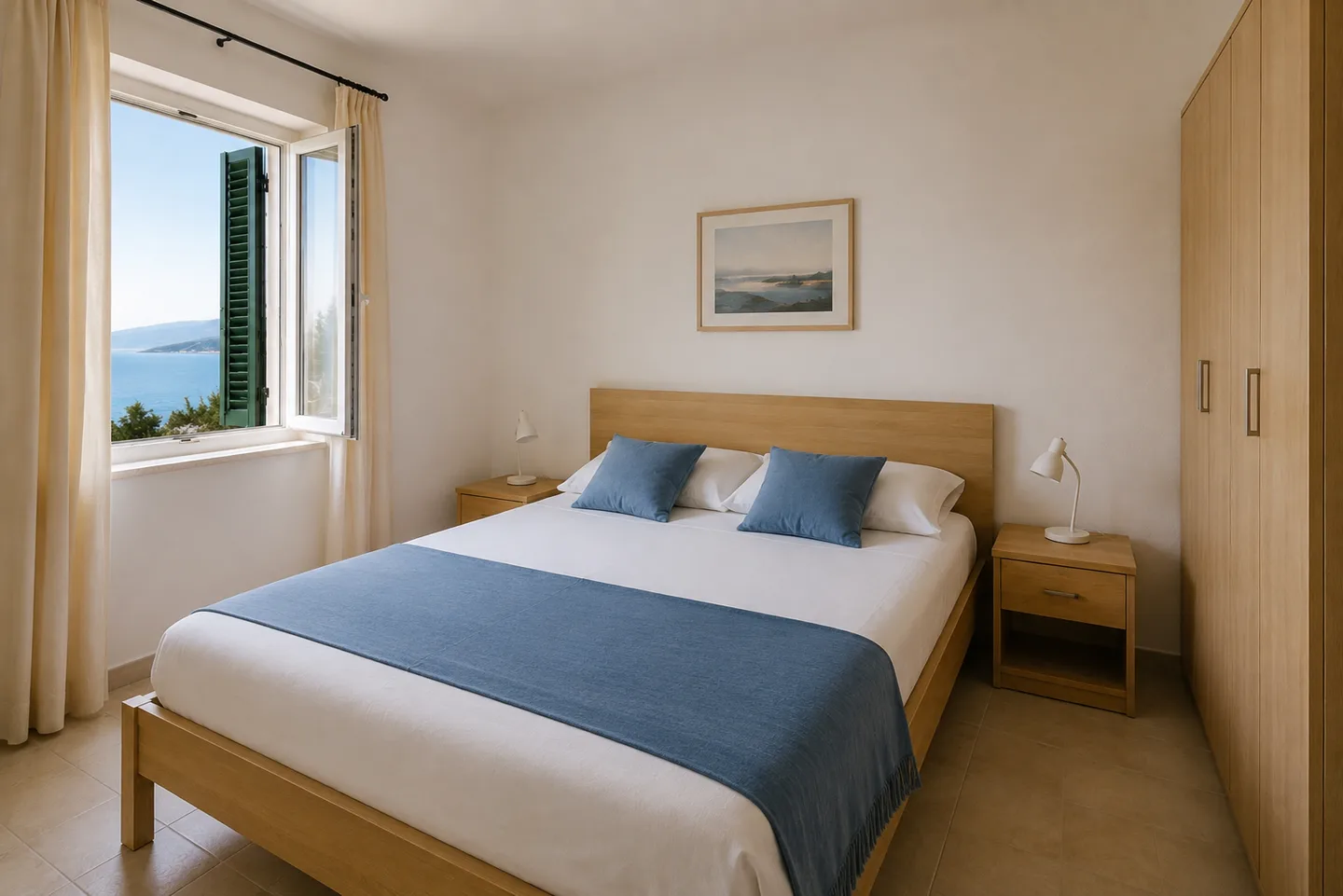 Spavaća soba izmišljenog apartmana More